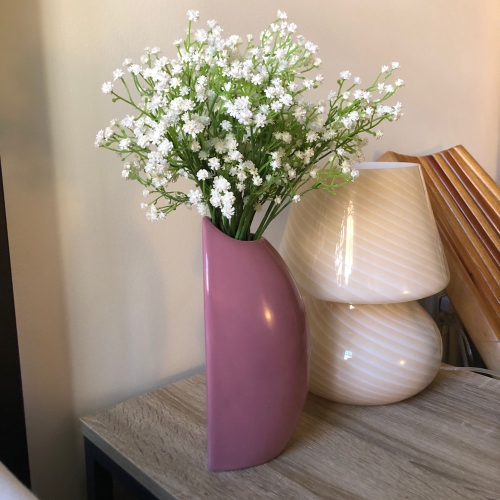 Vintage Mid Century Pink Vase